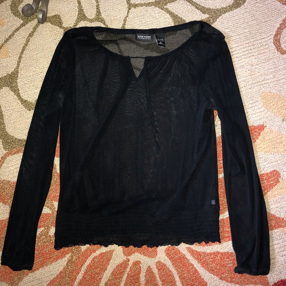 New York and company black see thru top